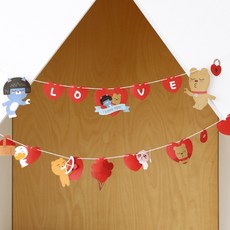 아이콘스 카카오프렌즈 러브테마 가랜드 6세트, 프로도&네오, 1세트