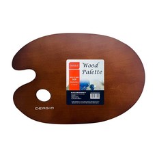 세르지오 타원형 나무파렛트 35x24cm 미술 그림 유화 아크릴작업