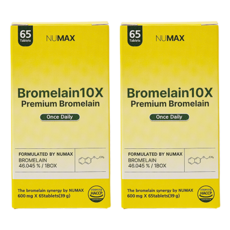 뉴맥스 브로멜라인 10X, 2개, 65정