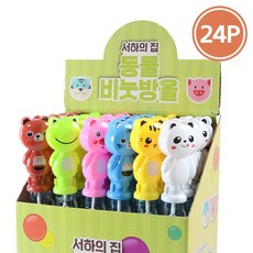 서하의집 동물비눗방울 24P, 혼합색상, 1세트