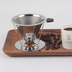 프리즈마 받침거치대 겸용 스텐 필터 3-4인용 반영구 드리퍼, 1개, 단품, 250ml