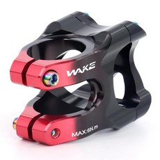 CYSKY 35mm MTB 스템 클램프 산악 자전거 핸들바 1-1/8 스티어 튜브 산 e-MTB 다운힐 프리라이드 자갈용 (블랙 & 레드), 블랙 및 레드