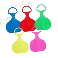 어린이 플라스틱 썰매 겨울 눈놀이 야외활동 컬러풀 손잡이 레저용품, 1개