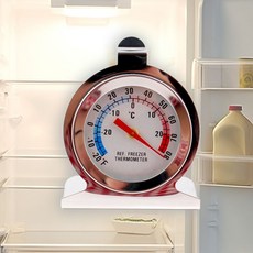 스테인레스 아날로그 냉장실 냉동실 온도계, 1개