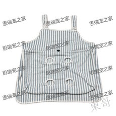 促銷 抱貓圍裙防粘毛寵物背帶包圍裙抱貓袋袋鼠圍裙寵物衣服柔軟珊瑚絨擼貓神器貓用品FCSK, 阿爾卑斯山脈藍*有洞, 1個