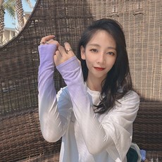 防曬 冰袖 女 夏季 防紫外線 冰絲 護臂 涼感 透氣 寬鬆 加長