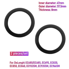 Delonghi EC680 커피 메이커 씰링 용 2pcs 실리콘 가스켓, 06 For Delonghi EC695, 01 빠른  Mainland, 02 Black Delonghi Seal