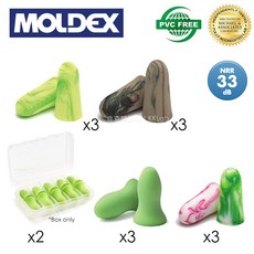 MOLDEX舒適柔軟耳塞，多色可選，有效隔音，保護聽力，舒適好眠, 1套, 24個裝