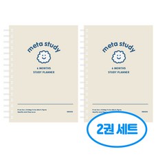인디고 혼자공부 메타 스터디 플래너 6개월용 2권세트, 2개, GRAY