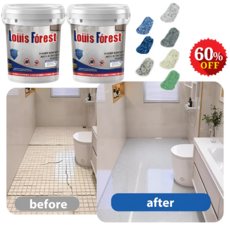 1+1【크리스탈 대리석 질감】에폭시 컬러 샌드 바닥 페인트3in1수성바닥페인트대리석얼룩제거제타일페인트무취/속건, 사파이어 블루