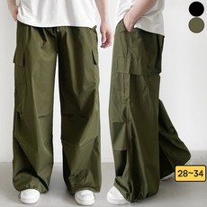 여리진 남성 밴드 와이드 카고 팬츠 조거 / 와이드 핏 투웨이 팬츠 바지 빅사이즈까지