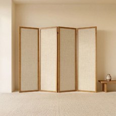 대나무 접이식 파티션 병풍 가림막 거실 서재 인테리어 이동식 칸막이 폴딩 스크린, 1개