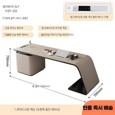 일자형책상 중역 책상 임원 대표 데스크 업무용, 1_1.6x0.8m 오른쪽 수납장 무광