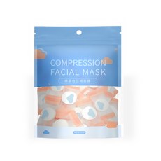蠶絲壓縮面膜 面膜紙 天絲棉質兩款 零螢光劑 3D剪裁服貼 透氣不滴水 50粒裝, 1個, 【蠶絲壓縮面膜】1粒, 棉姿色