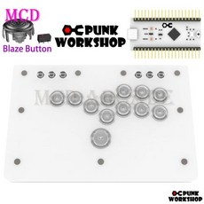 Punk Workshop PC/PS4/PS5용 Brook Wingman FGC 어댑터 키트가 있는 미니 HitBox 컨트롤러 PUNK WORKSHOP C, 13)PKB A-White