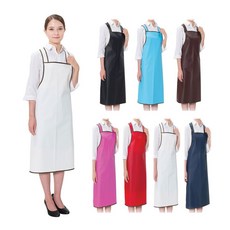 예경 단면 메쉬 H형 무광 방수 앞치마 중, 곤색 PO-3517, 1개