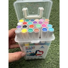 ART MAKER 丙烯馬克筆 水性墨水 硬頭彩色筆, 1個, 01-手提盒裝丙烯馬克筆/24色