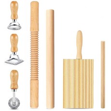 파스타 만들기 도구 10개 건조대가 있는 키트 핀 2개 노치 보드 절단 라비올리 메이커 만두 가정용 올인원 액세서리, 7 piece