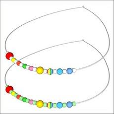 뉴 자외선 야광 태양계 행성 목걸이 만들기(10인용)