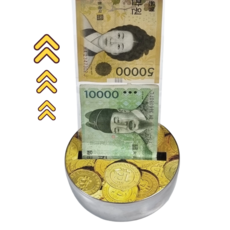 로이카 용돈박스 환갑 칠순 용돈이벤트 반전 서프라이즈 밥공기 팔순 생신 비트코인, 카드7종 포함, 1개