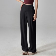 에쥬아 여성 요가바지 하이웨스트 트레이닝 와이드 팬츠 러닝롱바지