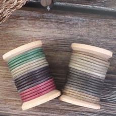 패션스타트 그라데이션 오시도리면끈 2mm, 1개, 그린믹스