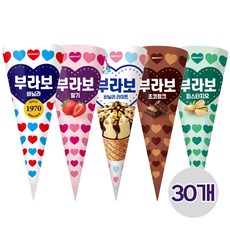 해태아이스 부라보콘 (바닐라6 딸기6 바닐라라이트6 초코6 피스타치오6), 160mL