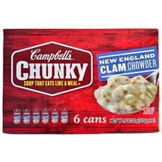 코스트코 크램차우더 조개스프 캠벨스프, 505g, 6개