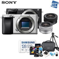 소니정품 A6400 16-50mm 128GB 패키지 미러리스카메라 /ED, 02 소니A6400실버+16-50mm+128GB