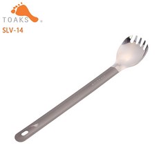 山道具屋 TOAKS 純鈦長叉匙長柄拋光 戶外露營餐具 SLV-14, 1個