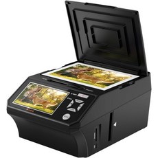 5인치 대화면 사진 스캐너 및 필름 디지타이저 35mm110126 네거티브 슬라이드 실제 사진을 22MP 디지털 이미지로 변환 8GB SD 카드 포함 컴퓨터 필요 없음, 5인치 대화면 사진 스캐너 및 필름 디지타이저 35mm
