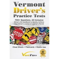 (영문도서) Vermont Driver's Practice Tests: 700+ Questions All-Inclusive Driver's Ed Handbook to Quickl... Paperback, Stanley Vast, English, 9781955645492