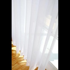 사용자 정의 크기 흰색 얇은 커튼 거실 창 투명 Tulle 웨딩 홈 장식