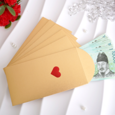 에버리즈 고급 감사 현금 봉투 부모님 용돈봉투, 6매입, 엠버골드