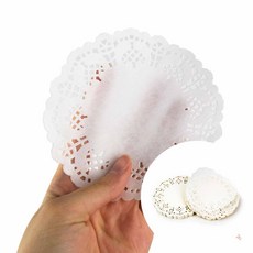 꽃 원형 도일리 페이퍼 데코픽