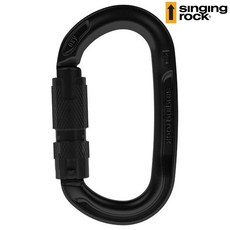 SingingRock 自動三段鎖 O型勾環 OXY Triple Lock, 黑色, 1個