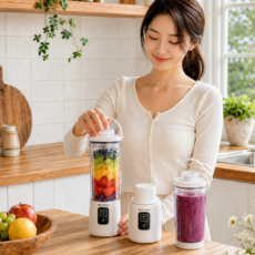 벨레노 휴대용 무선 믹서기 블렌더 텀블러, 화이트