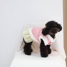 금박 보아털 배자, 핑크, 1개