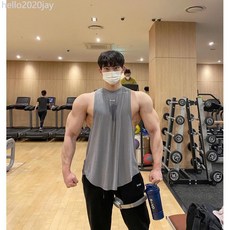 夏季新款男士健身大碼背心訓練透氣彈力舒適吸濕排汗無袖坎肩上衣