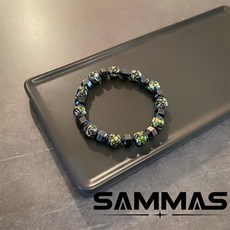 SAMMAS 情侶手錬 黑曜石手錬 貓眼石荊棘手錬 男生手錬 女生手鏈 情侶手鏈 小眾設計 高級感 鈦鋼手錬