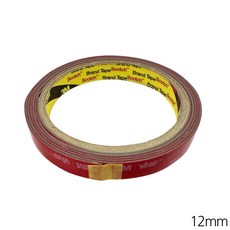 다용도 내열 양면테이프 12mm 보강 부착 차량악세사리 접합 아크릴테이프 금속부착테이프 초강력폼테이프 수리보수테이프 블랙박스테이프 VHB양면테이프