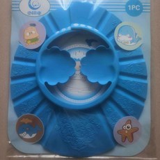 嬰兒洗頭帽可調節寶寶洗頭帽，兒童洗髮擋水帽，嬰幼兒洗澡防護用品, 高彈護耳款（藍色0-2歲）（泡沫材質）, 1個