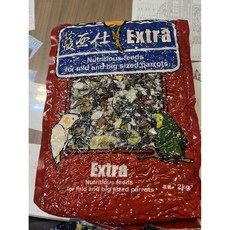 藍亞仕中大型鸚鵡日糧色包裝2kg 鸚鵡飼料 鳥飼料 有殼飼料, 2kg, 1個