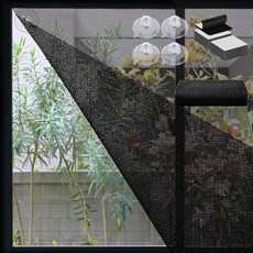 SATINIOR 드릴 필요 없는 무선 필터링 창문 가리개 눈부심 필터링을 위한 반투명 임시 쉐이드 너비 99.1 x 길이 160cm(39 63인치) 절단 가능한 커버 빨판