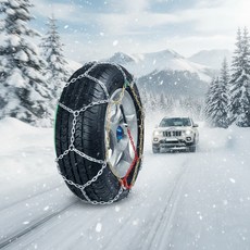 스노우체인 차량용 합금 사슬형 타이어 체인, 1개