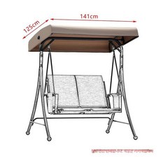 야외 흔들 의자 천막 천 지붕 펜션 벤치 그네 스윙 흔들의자 정원 싱글 스윙체어 카페, 프라하 2인용 편안한 스윙 캐노피 원단