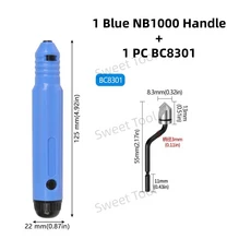 NB1000 핸들 카운터싱크 내부 홀 챔퍼 수리 도구 버 제거 금속 알루미늄 목재 플라스틱용, 01 NB1000 Blue X BC8301, 1
