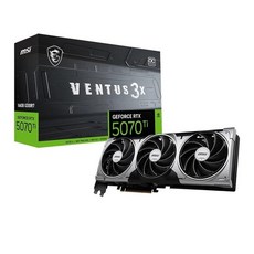 MSI GeForce RTX 5070 Ti 16G Ventus 3X OC 그래픽 카드 - GPU 16GB GDDR7 (28Gbps/256비트) PCIe 5.0 트리플 팬 열, 지포스 RTX 5070 Ti 16G VENTUS 3X