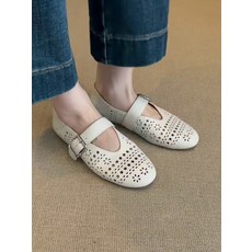 Cwadun 여성용 레이스 부드러운 가죽 메리 제인 슈즈