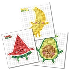 패브릭보석십자수 스윗 프렌즈 (3종) 스티커 보석십자수 10x11, 본상품